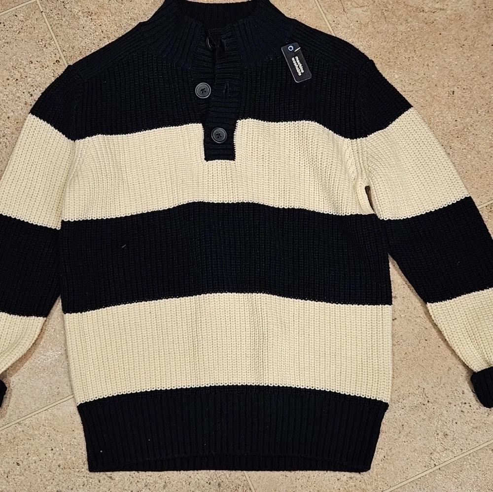 NEW! GAP KIDS Chunky Knit Nautical Striped Children's Sweater Small.